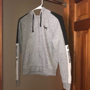 Gray pink sweatshirt hoodie